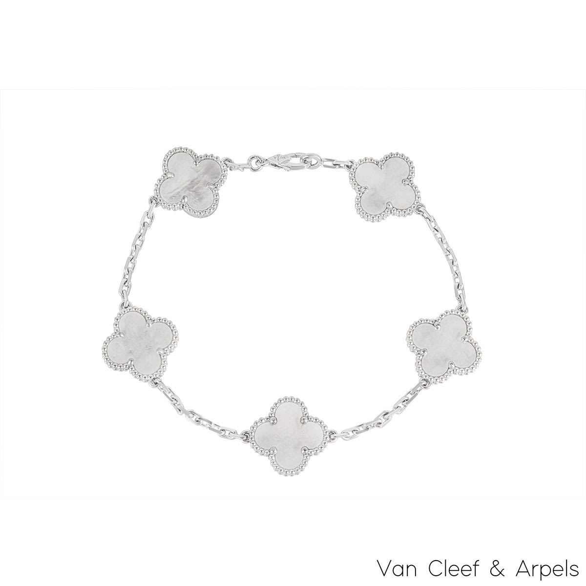 Van Cleef & Arpels White Gold Vintage Alhambra Bracelet VCARF48400